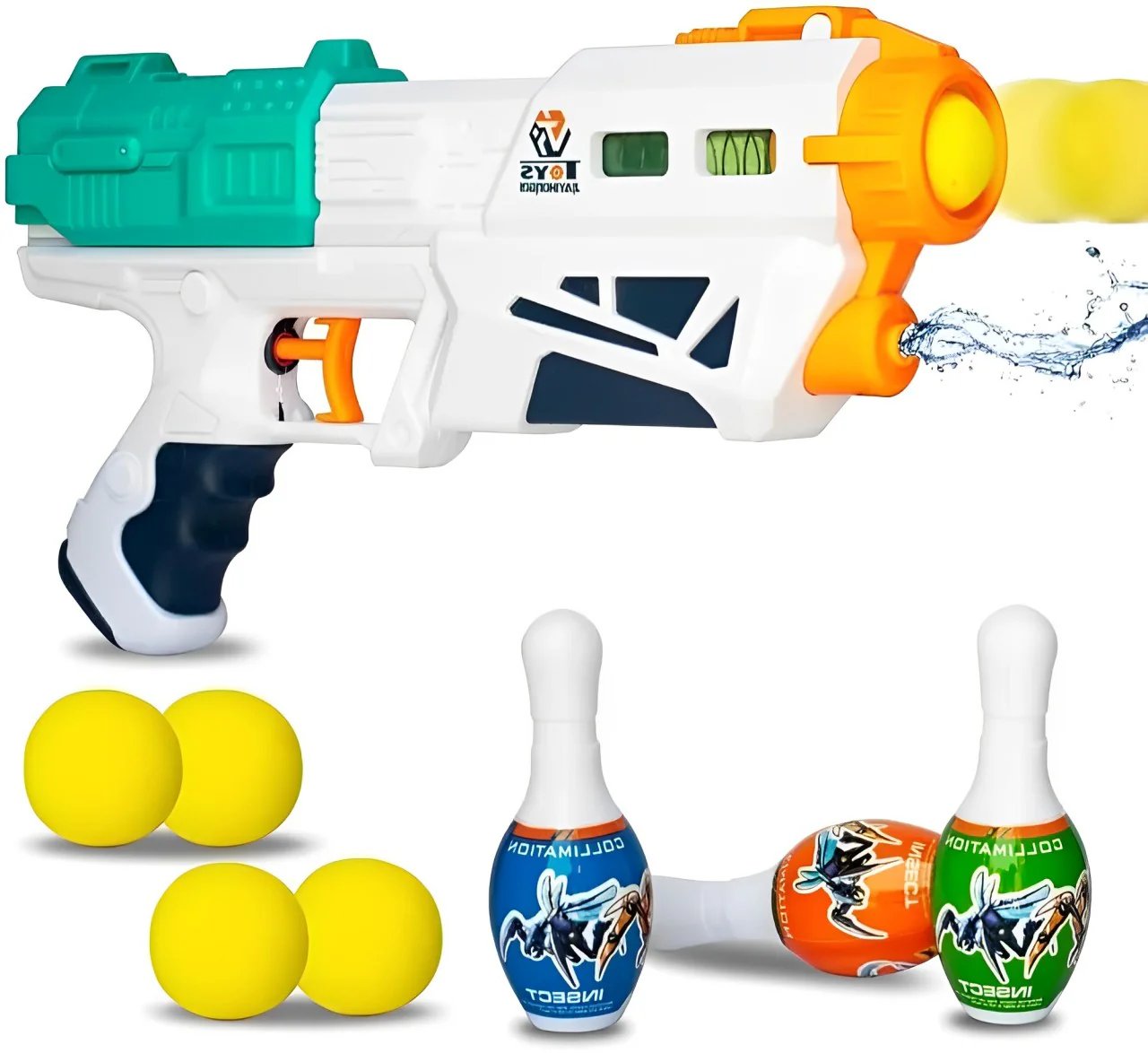 2 in 1 Bowling & Water Shooting Gun